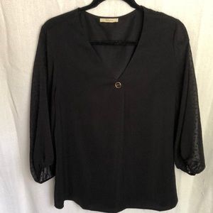 Long sleeve black blouse